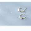 Стад MloveAcc Геометрические серьги 925 стерлинговой серебряная классика Simple Simple Twisted Line Женщины для женщин Серьговые украшения