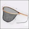 Fishing Sports & Outdoorsfishing Aessories 80% Wooden Handle Rubber/Nylon Mesh Landing Net Catch Release Scoop Drop Delivery 2021 Hn75T