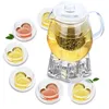 juego de té de cristal