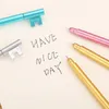 Canetas em gel 30pcs/conjunto Modelagem de chaves 0,5 mm Pen preto caneta Kawaii Cartoon Escola Office Stationery Kids Gift Droop