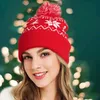 جديد الشتاء ftival عيد الميلاد حزب pompom القبعات الاطفال قبعات النساء عيد الميلاد محبوك قبعة قبعة