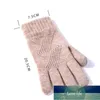 Female Winter Thin Touch Screen Driving Gloves Unisex Stripe Wool knit Elastic Warm Outdoor sports Fitness Cycling Mittens L19 Factory price expert design Quality
