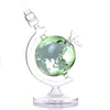 Glasbong im Globus-Stil, Kartendruck, Wasserpfeifen, bunte Dab-Rig-Wasserpfeife, 7,28 Zoll hoch, 14-mm-Verbindung mit Kopf