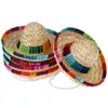 Mini pour animaux de compagnie Chapeau de paille sombrero chat Sun chapeau plage de la plage chapeaux de paille chiens hawaii style chapeau pour chiens drôle acc4649935