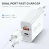 18W 20W 3A PD Type-C QC3.0 USB Snelle oplader Telefoon US UK EU AU Plug Adapter Wandladers voor iPhone 12 Pro Samsung OnePlus HTC XIAOMI AFC FCP