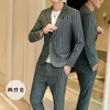 2021秋の新しいスーツの男性トレンド2ピース韓国版のナイトクラブ理髪店のスーツx0909