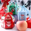 Stobag 10 stks Kersthuis Vorm Candy Cookies Verpakking Papier Box Party Gift Kids Gunst Santa Claus Hanger Snack Supplies C3