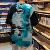Męskie Oversized T Shirt Graphic Tees Streetwear Tie-Dye Retro Harajuku Hip Hop Goth Punk Clothing Przyjazd 2021 Top Męskie koszulki