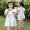 2020 new summer girls cotton lace embroidered dress kids clothes white lace princess dress cute mini dress for age 3 4 6 8 10 Q0716