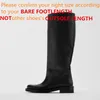 Women's Knee Boots Full Cow Leather Warm Boots Thick High Heels Motorcycle Boots Punk Shoes Woman