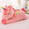 Yaratıcı Peluş Oyuncaklar Büyük Boynuzlu At Bebek Rahat Yastık Çocuk Hediye Çocuk Doğum Y211119 İçin Kawaii Dekompresyon Peluche Yalan