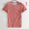 Basic simple short-sleeved T-shirt men's slub yarn slim clothes small fresh round neck cotton half-sleeved shirt male 210420