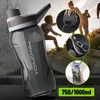 Vattenflaska 750-1500 ml Sportflaskor Portable Anti-Fall läcksäker stor kapacitet -grad Flip Top for Outdoor Gym