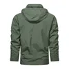 Outdoor Jacket Mäns Zipper Coat Hatt Avtagbar Chaquetas Vindtät Vattentät Combat Man Tactical Kläder Camping Windbreaker 210603