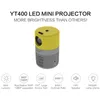 YT400 MINI Projector 480 × 360 بكسل محمولة فيديو LCD Movie Multimedia Home Theater