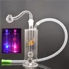 Led Narghilè Colore Cambiamento Piattaforma petrolifera per acqua leggera Bong Dab Oil Rig Percolatore Gorgogliatore Tubi per l'acqua Narghilè portatili per olio Shisha