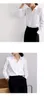 Blouses Femme Manches longues Femmes Chemises Turn Down Collier Bureau Dames Tops Blouse blanche Femmes Tops et chemisiers Blusas C181 210426