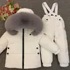 Clothing Sets Hooded Fur Baby Boy Winter Suits Down Warm Girls Snow Sport Ski Children's Tracksuit Outdoor Kids Outfits Clothes Jacket