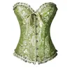 Sous-vêtements Frill Jacquard Brocade Corset En Gros Plus La Taille À Lacets Femmes Ruban Broderie Florale Overbust Sexy Danse De Mariée Corse Bustiers