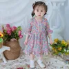 Casual Baby Girls Short Sleeve Flower Dresses Children Summer Kids Girl Princess Clothing 1-6Yrs 210429