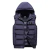 Marque Vêtements Hommes Gilet Sans Manches Veste Mâle À Capuche Hiver Mode Gilets Occasionnels Chaud Thermique Épaissir Hommes Gilet Outwear 210603