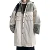 Parkas imperméables pour hommes d'hiver Vestes de cargo de neige à simple boutonnage en vrac longs manteaux de tranchées en coton blanc vêtements rembourrés M-2XL 210524