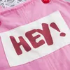 Bear líder meninos meninas casuais vestuário conjuntos moda bebê t-shirt listrado e calças suspensas roupas roupas de verão 1-4Y 210708