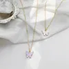 Japan och Sydkorea Söt fjäril Hängsmycke Halsband Fairy Enkel Temperament Nisch Kall Vind Clavicle Chain