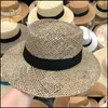 Cappelli a tesa larga Berretti Cappelli, Sciarpe Guanti Moda Aessories Viaggi Natural Seagrass Cappello piatto cavo Ladies Summer Porkpie Concavo Round Sun