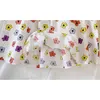 Tjejer klänning korea stil barn kläder bomull blommig utskrift födelsedag barn prinsessa 210515