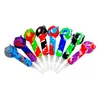 Fajne Rury Kolorowe Silikon Kwarcowy Tip Słomy Palenia Handpipe Przenośny Uchwyt Innowacyjny Projekt Filtr Do Otwór Miska Z Pokrywa Czapki Titanium Spoon DHL Free