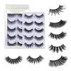 5 pairs/set faux mink eyelashes hand made fluffy 3d lashes natural long false eyelash makeup thick fake lashes 50 sets free DHL