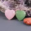 20*10mm Heart Statue Natural Stone Carved Decoration Quartz Hand Polished Healing Crystal Reiki Trinket Gift Room Ornament