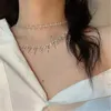 Hänge halsband ursprung sommar temperament bling wave strass chokers halsband för kvinnor flickor utsökta tofs smycken