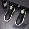 Male Casual PU Leather Boots Men High-top Board Sneakers Designer Nightclub Party Shoes Breathable Comfy Footwear B151 274