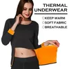 Long Sleeve Single Layer Velvet Thermal Underwear Breathable For Women Winter Underwear O-neck Basic for Tops Plus Size 211108