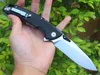 Top quality Flipper Folding Knife 8Cr14Mov Satin Drop Point Blade G10 + Stainless Steel Handle Ball Bearing Fast Open Knives 2 Handles Colors