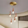 Pendelleuchten Zeitgenössische Innenbeleuchtung Kronleuchter Wohnzimmer LED Moderne Lampe Leder Acryl für Esszimmer Dekoration Vorrichtungen