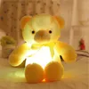 Big size colorato incandescente led orsacchiotto peluche bambola giocattoli kawaii illuminare farcito giocattolo per bambini regalo di natale2240237