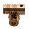 0.5 Modulus Light Weight Brass Reducer 20T Wore Wheel + 3.175mm Bore Worm Gear Shaft