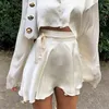 summer trend mini Skirt women's solid color sexy satin tied rope skirt for womens fashion Solid A-Line skirts 210508