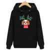 God jul hoodie röd vinglas utskrift hooded sweatshirt mode höst vinter hooded pullover kläder lös hoodie y1118