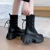 Boots Platform High Heels Gladiator Motorcykelbåtar 2021 Vinter Varma pumpar Knickskor Snödesigner Casual Sport Sock