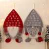 Calendario de cuenta regresiva de Navidad para niños Gnomo sueco colgante de pared con bolsillos de 25 días Decoraciones navideñas para el hogar XBJK2111