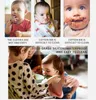 5A+2021 Cute Baby Bibs Waterproof Silicone Bib Infant Toddler Feeding Saliva Towel Cartoon Adjustable Children Apron with Pocket