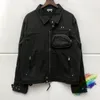 zwart multi pocket jacket