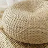 Natural Straw Round Pouf Tatami Cushion Hand Woven Mat Chair Japanese-style For Meditation Yoga Pad Floor Pillow 211203