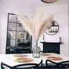 5Pcs Faux Pampas Grass Large 120/100/85cm Bouquet di fiori Decorazione artificiale finta Steli alti e soffici Soggiorno 211120