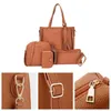 4 pcs mulheres senhora moda bolsa bolsa de ombro bolsa bolsa messenger satchel set 211102