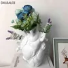 Coração de simulação criativa em forma de vaso resina artesanato decoração de casa sala de estar arranjo flor 211215